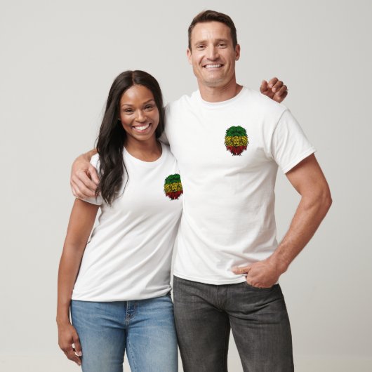 Rasta Reggae Rastafari Lion Jamaican Pride Hippie T-Shirt (Unisex)