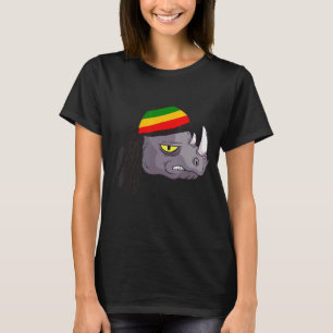 Rasta Reggae Rhino Rastafarian Roots Eine Liebe Ja T-Shirt