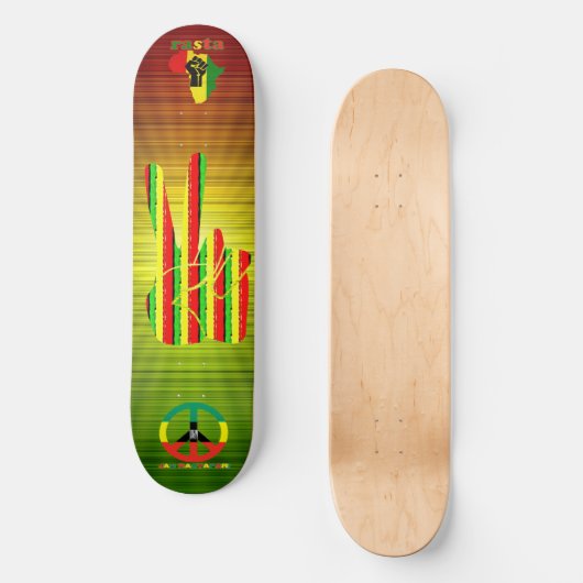 Rasta Reggae Skateboard (Vorderseite)