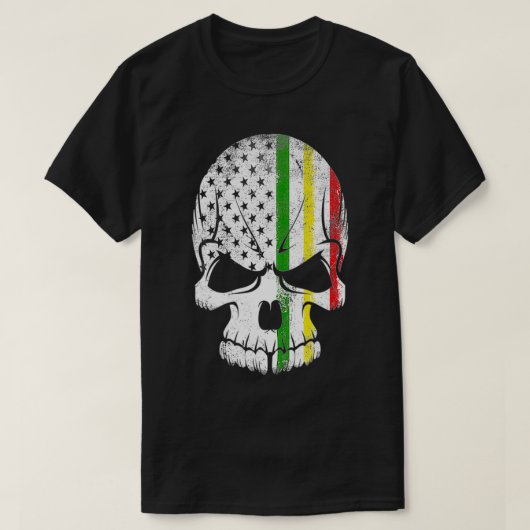 Rasta Reggae Skull T-Shirt (Design vorne)