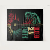 RASTA REGGAE TAPESTRY WANDTEPPICH (Vorderseite (Horizontal))