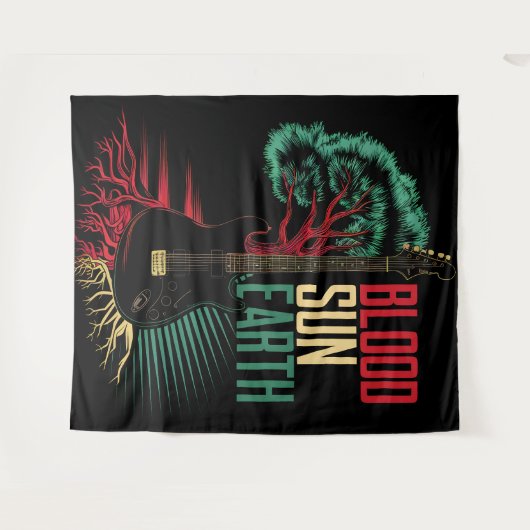 RASTA REGGAE TAPESTRY WANDTEPPICH (Vorderseite (Horizontal))