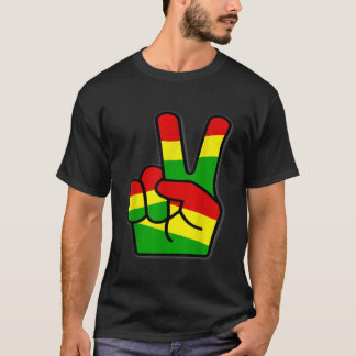 Rasta Reggae Victory Colors Art für Rastafari-Lieb T-Shirt