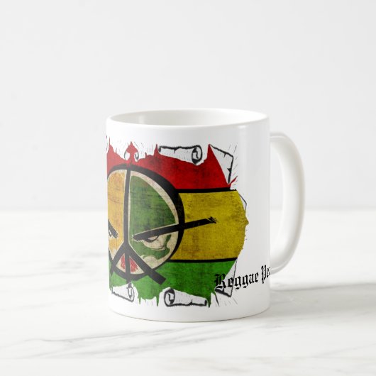 rasta Reggaefrieden Kaffeetasse (VorderseiteRechts)