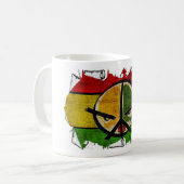 rasta Reggaefrieden Kaffeetasse (Vorderseite Links)