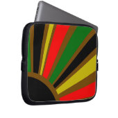 Rasta Restyled aufgehende Sonne Laptopschutzhülle (Vorne Rechts)