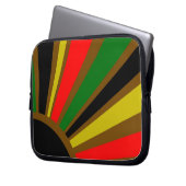 Rasta Restyled aufgehende Sonne Laptopschutzhülle (Vorderseite Links)