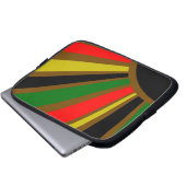 Rasta Restyled aufgehende Sonne Laptopschutzhülle (Vorne Knopf)
