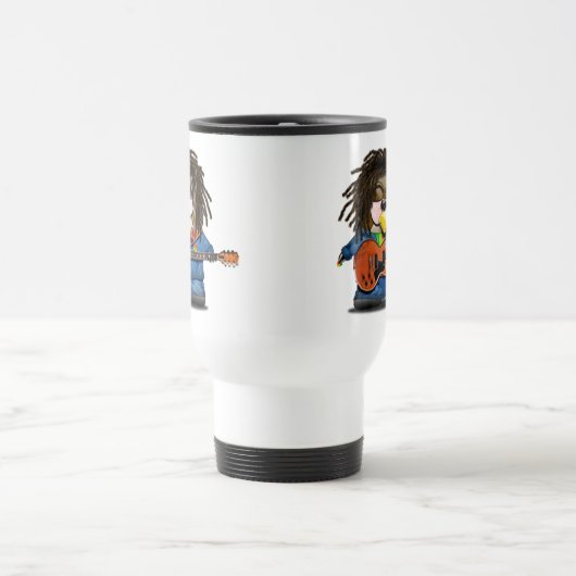 Rasta Rocker-Reggae Tux Reisebecher (Mittel)