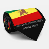 Rasta , Roots Music Ethiopia Flag Lion of Judah Krawatte (Gerollt)