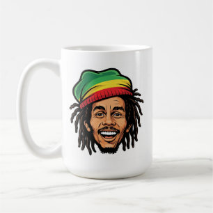 Rasta Roots & Reggae Rhythmen - Ikonischer Bob Mar Kaffeetasse