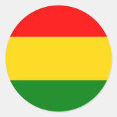 Rasta Runder Aufkleber (Vorderseite)