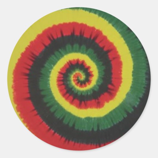 Rasta Runder Aufkleber (Vorderseite)