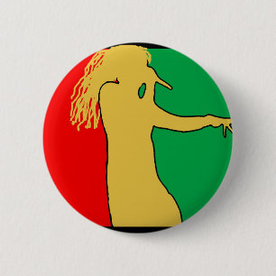 Rasta Sänger-Silhouette Button