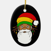 Rasta Santa Claus Christmas Keramik Ornament (Vorne)