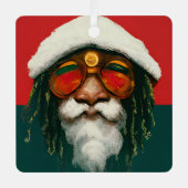 Rasta Santa I Ornament Aus Metall (Vorderseite)