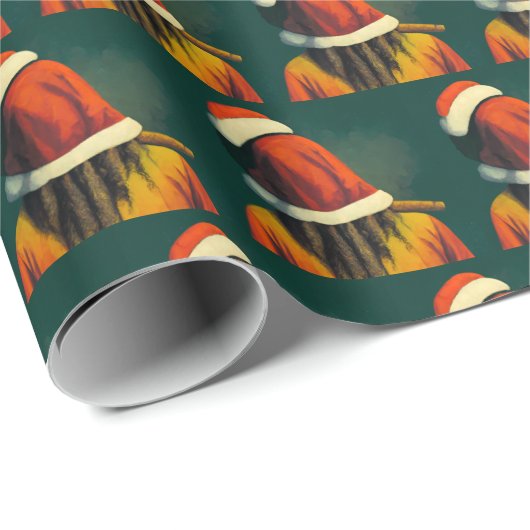 Rasta Santa II Geschenkpapier (Rolleneckpunkt)