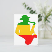 Rasta Sax Postkarte (Stehend Vorderseite)
