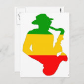 Rasta Sax Postkarte (Vorne/Hinten)