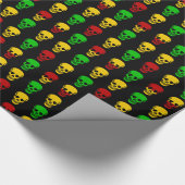 Rasta Schädel Geschenkpapier (Ecke)