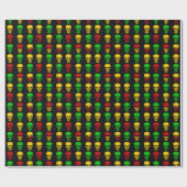 Rasta Schädel Geschenkpapier (Flach)