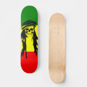 Rasta Schädel-Skateboard Skateboard (Vorderseite)