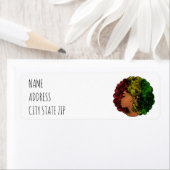 Rasta schwarze Frau in rot-gelb-grün (Insitu)