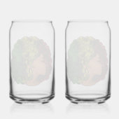 Rasta schwarze Frau in rot-gelb-grün Dosenglas (Rückseite)