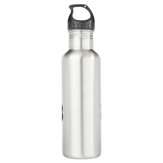 Rasta schwarze Frau in rot-gelb-grün Edelstahlflasche (Rückseite)