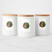 Rasta schwarze Frau in rot-gelb-grün Lebensmitteletikett (Flaschen)