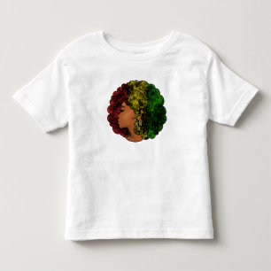 Rasta Schwarze Mädchen Frau Afro rot gelb grün Kleinkind T-shirt