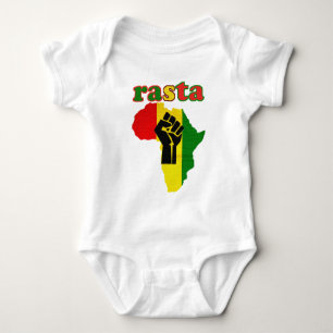 Rasta schwarze Power-Faust über Afrika Baby Strampler