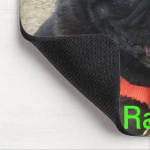 Rasta schwarzer MOPS Mousepad (Ecke)