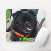 Rasta schwarzer MOPS Mousepad (Mit Mouse)