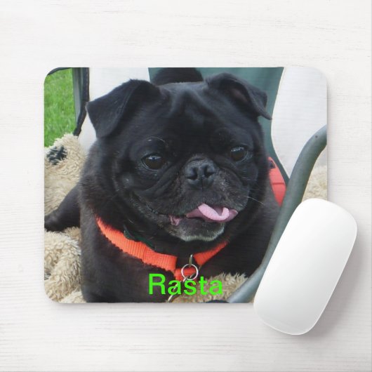 Rasta schwarzer MOPS Mousepad (Mit Mouse)