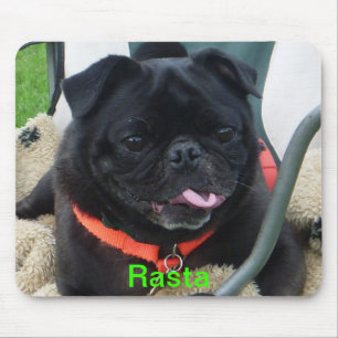 Rasta schwarzer MOPS Mousepad