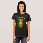 Rasta Scottish Highland Cow Scottish Stoner Cow T-Shirt (Vorne ganz)