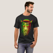 Rasta Scottish Highland Cow Scottish Stoner Cow T-Shirt (Vorne ganz)