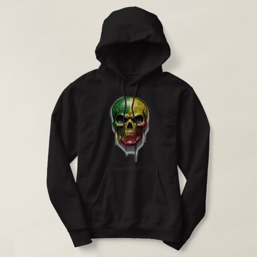 RASTA SKULL HOODIE (Design vorne)