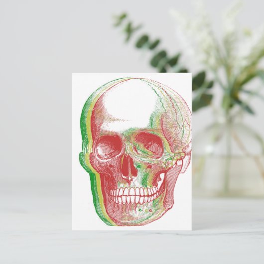 Rasta Skull Postkarte (Stehend Vorderseite)