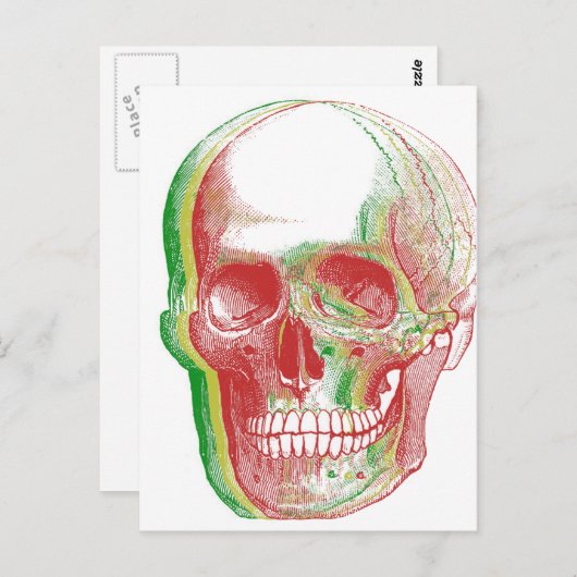 Rasta Skull Postkarte (Vorne/Hinten)