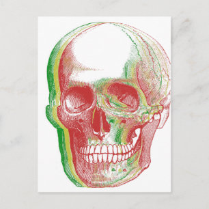 Rasta Skull Postkarte