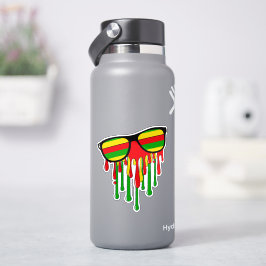 Rasta-Sonnenbrille schmilzt in der Sonne Aufkleber