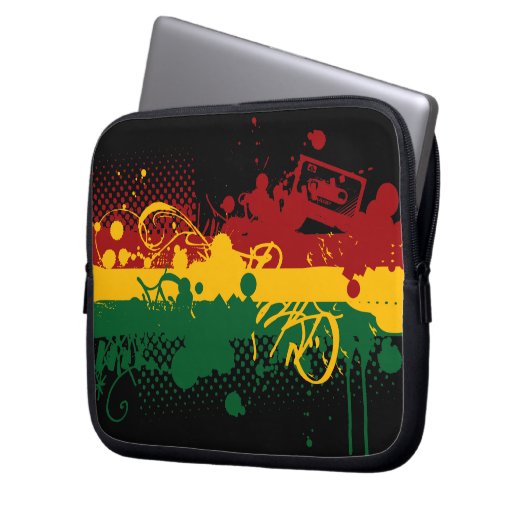 Rasta Soul Laptopschutzhülle (Vorderseite Links)