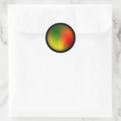 Rasta Splash of Color Runder Aufkleber (Tasche)