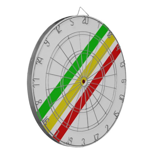 Rasta Stangen Dartscheibe (Vorderseite Links)