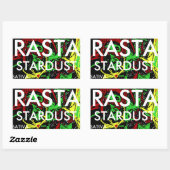 RASTA STARDUST SATIVA RECHTECKIGER AUFKLEBER (Blatt)