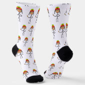 Rasta-Stickfrau Socken (Gewinkelt)
