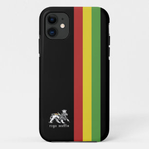 Rasta-Streifen auf Schwarz Case-Mate iPhone Hülle