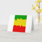 Rasta Streifen-Entwurf Karte (Gelbe Blume)
